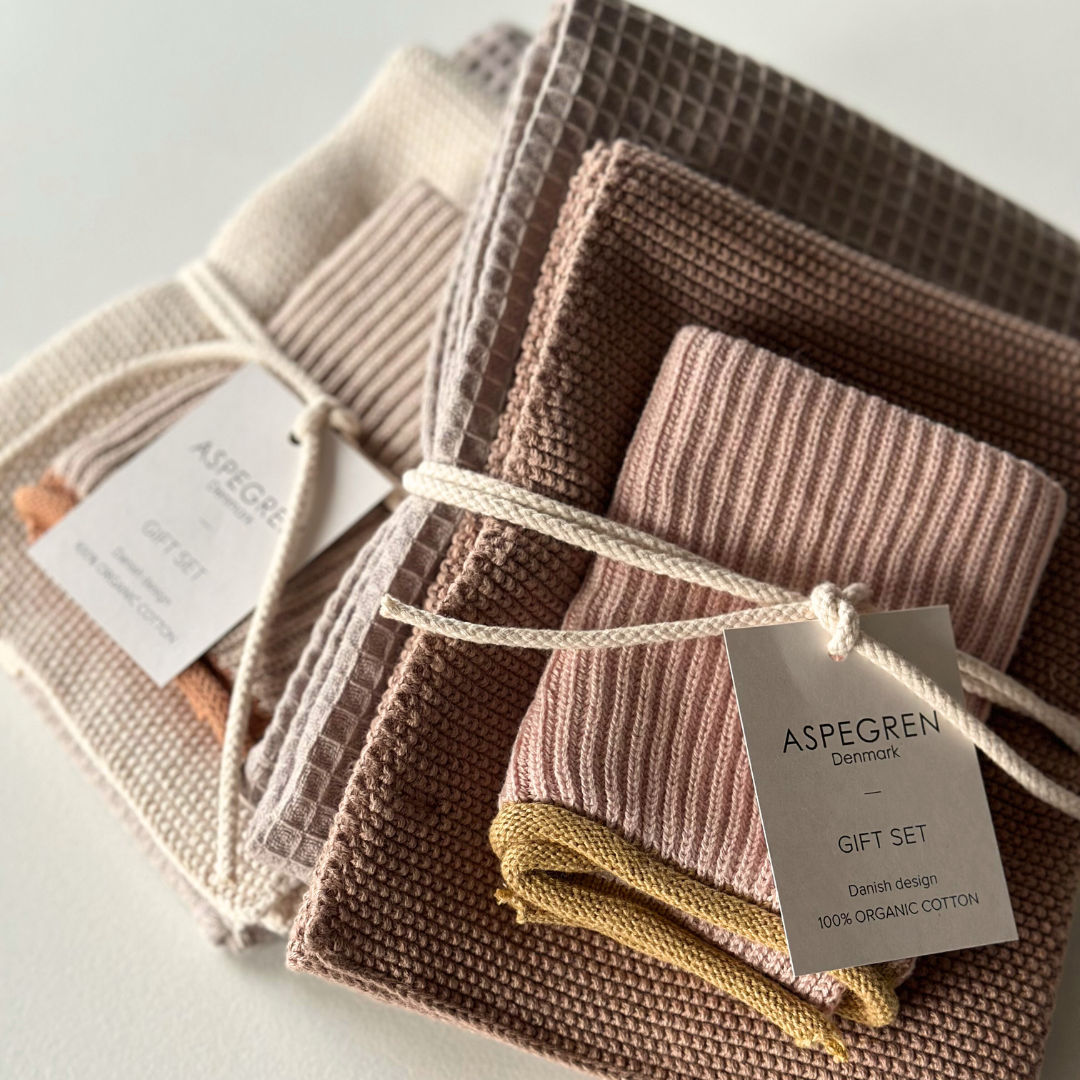 Gift set - 100% Organic cotton - Set of three - Macaron