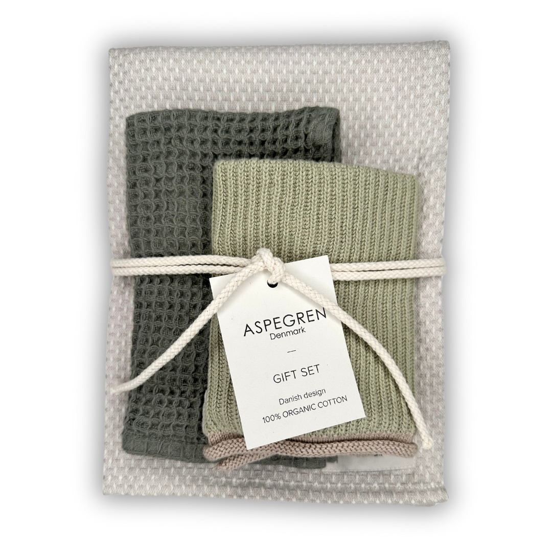 Gift set - 100% Organic cotton - Set of three - Fennel
