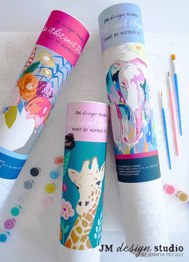 The Abstract Floral Paint by Number Kit