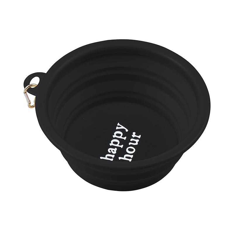 Large Collapsible Dog Bowl - Happy Hour