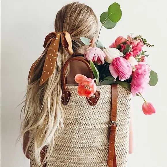 French Market Woven Backpack