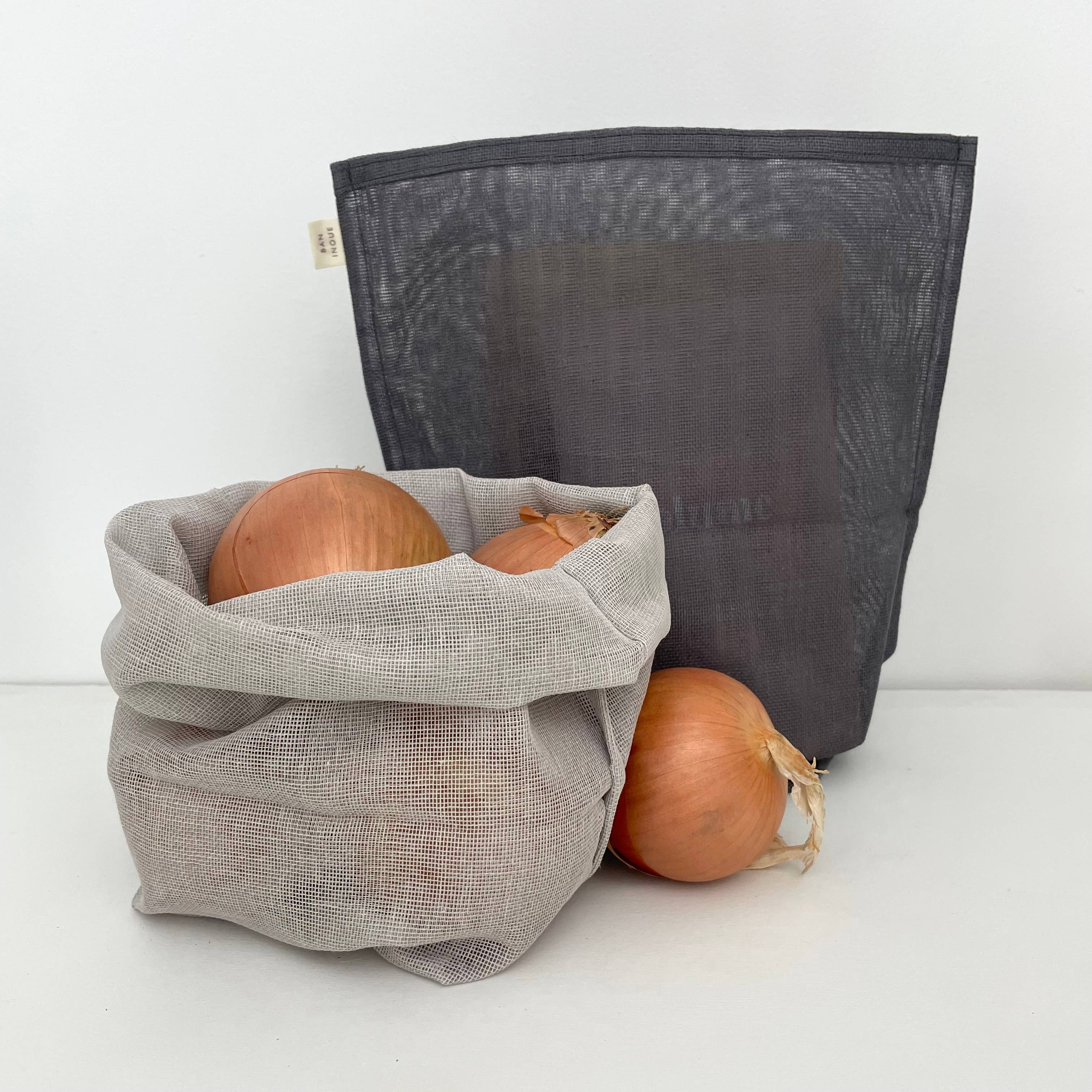 100% cotton gauze net eco kitchen storage bags - large