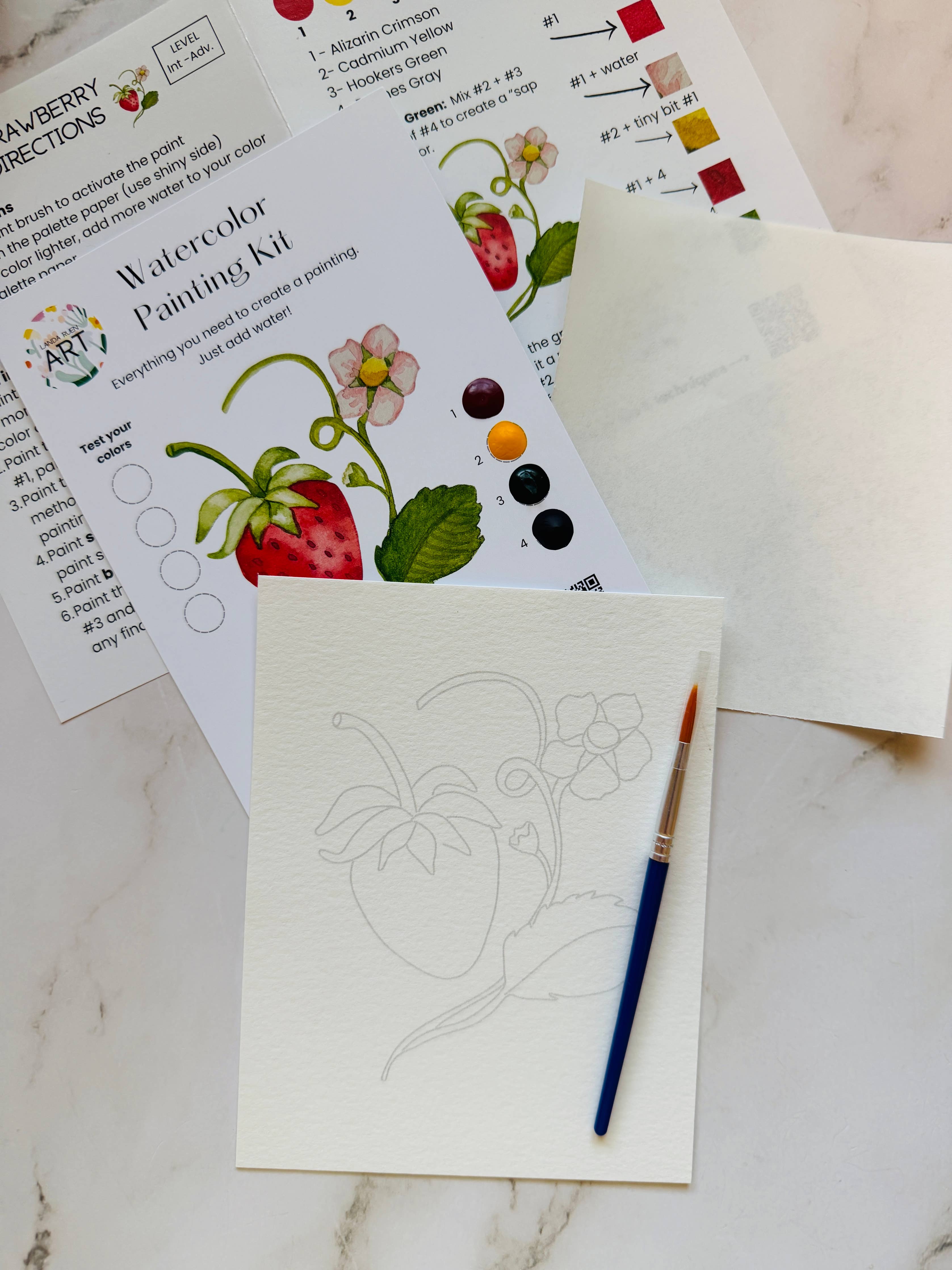 Strawberry Watercolor Kit