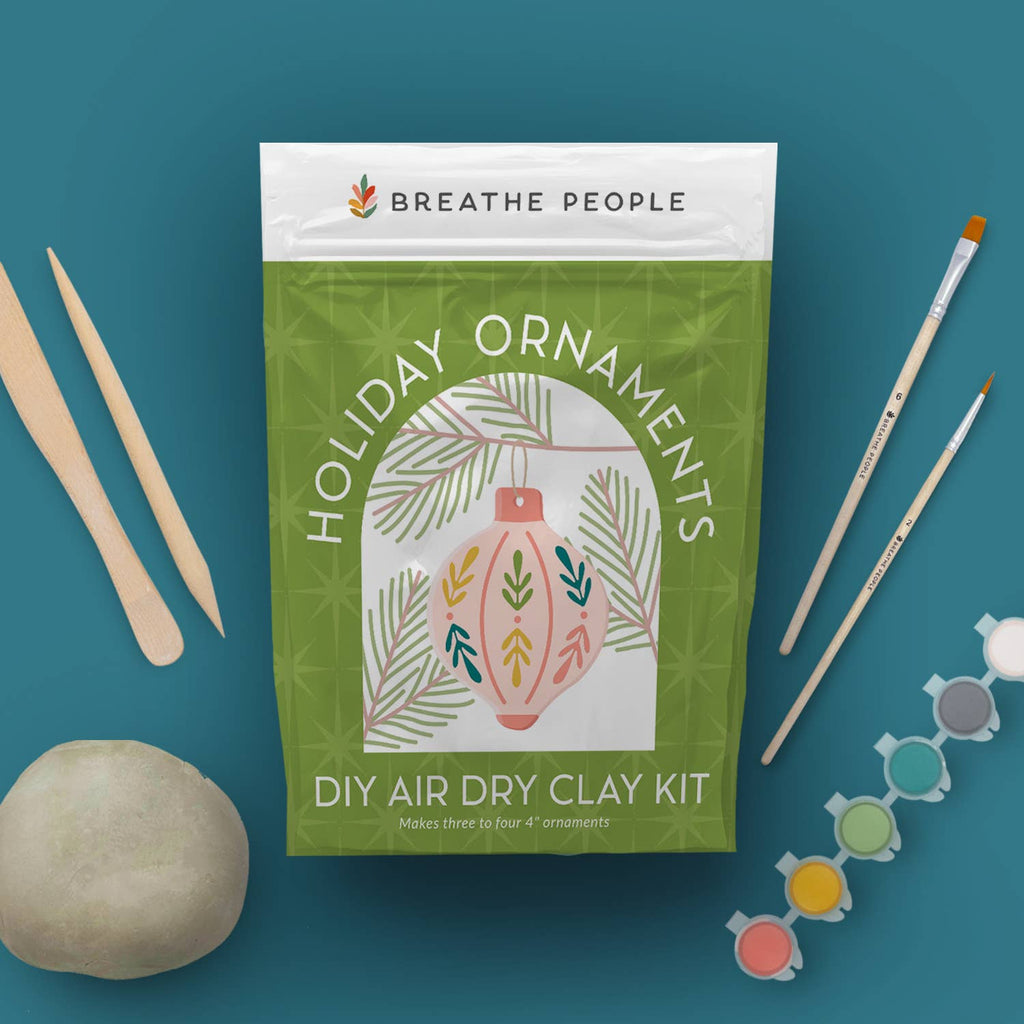 Holiday Ornament Air Dry Clay Kit | DIY Christmas Craft