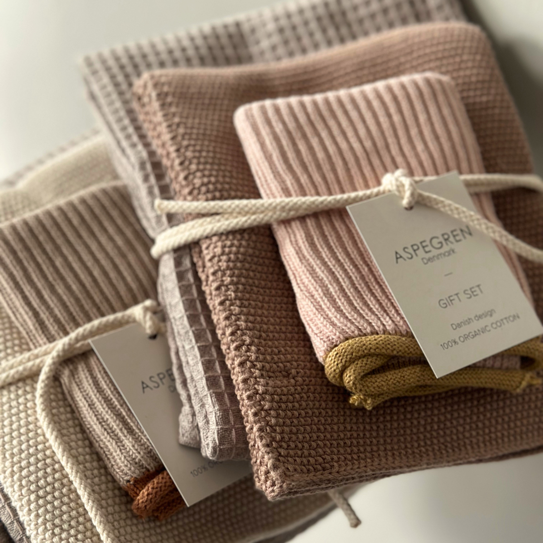 Gift set - 100% Organic cotton - Set of three - Macaron