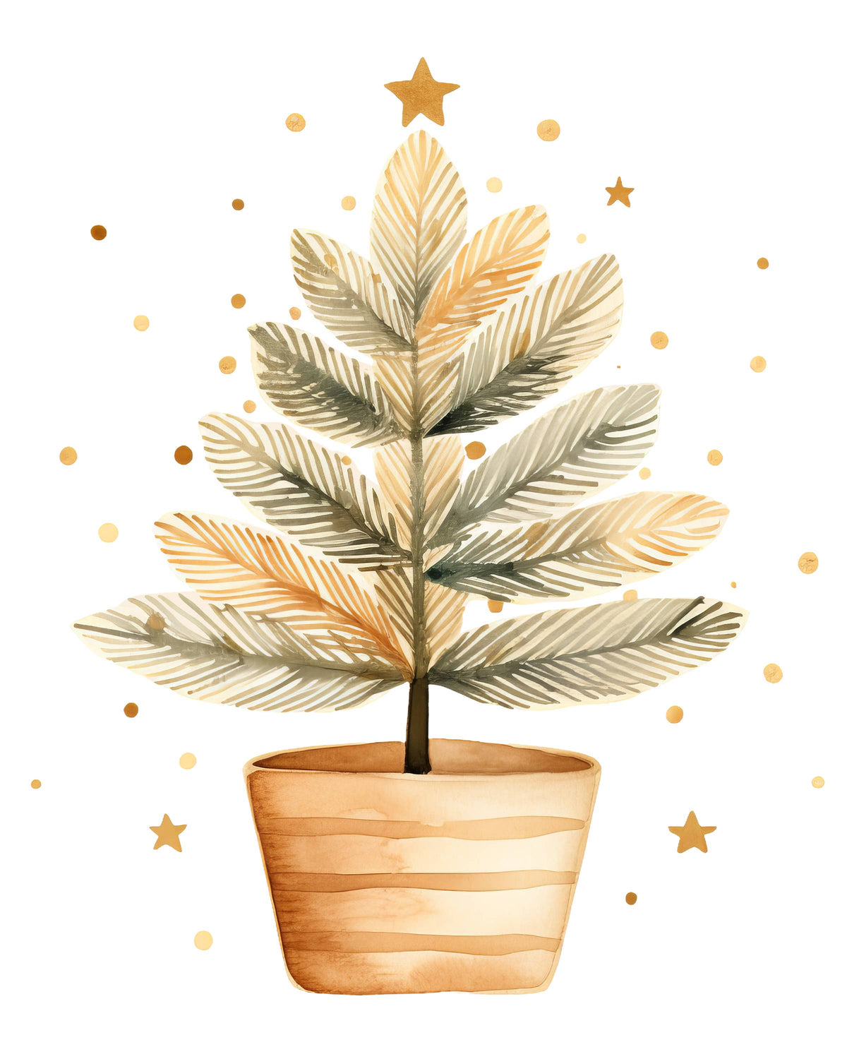 Potted Tree Watercolor Kit — Beginner Art Kit for Adults