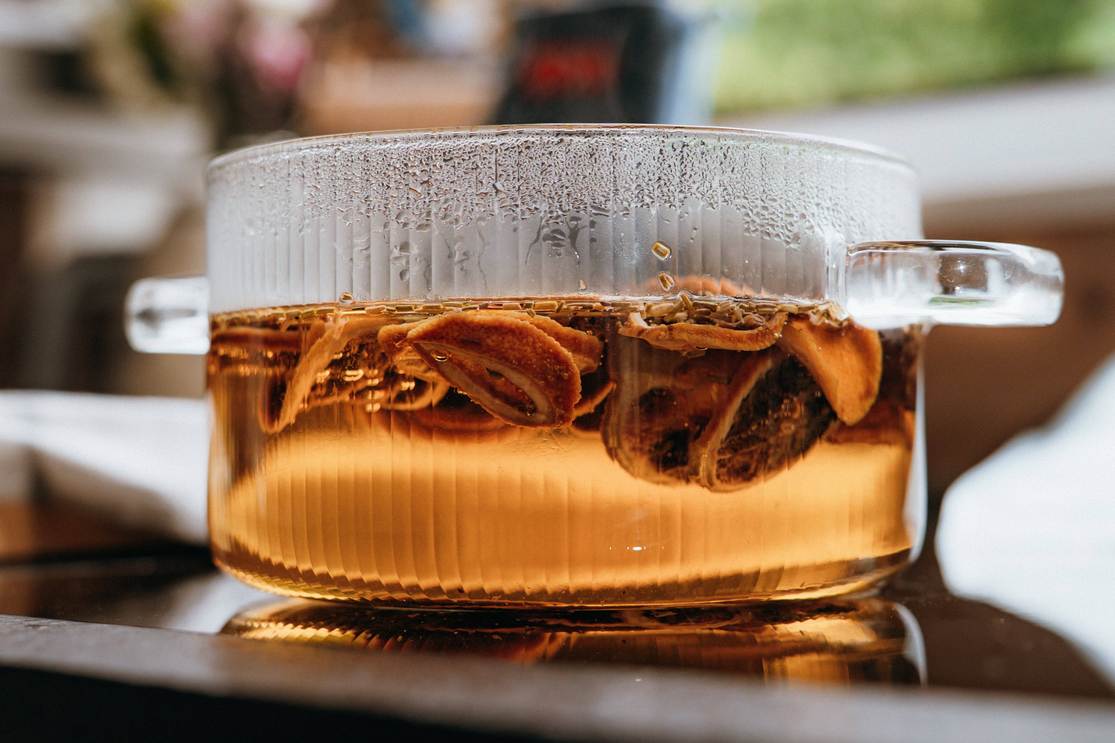 Wood & Glass Simmer Pot   | Stovetop Potpourri