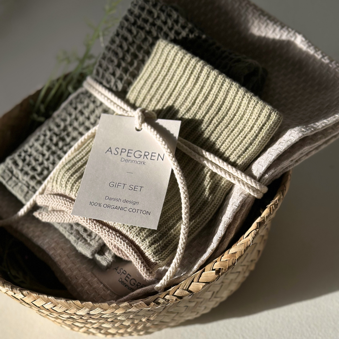 Gift set - 100% Organic cotton - Set of three - Fennel