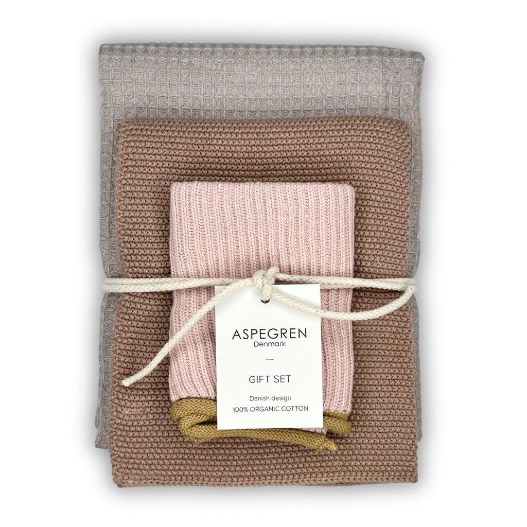 Gift set - 100% Organic cotton - Set of three - Macaron