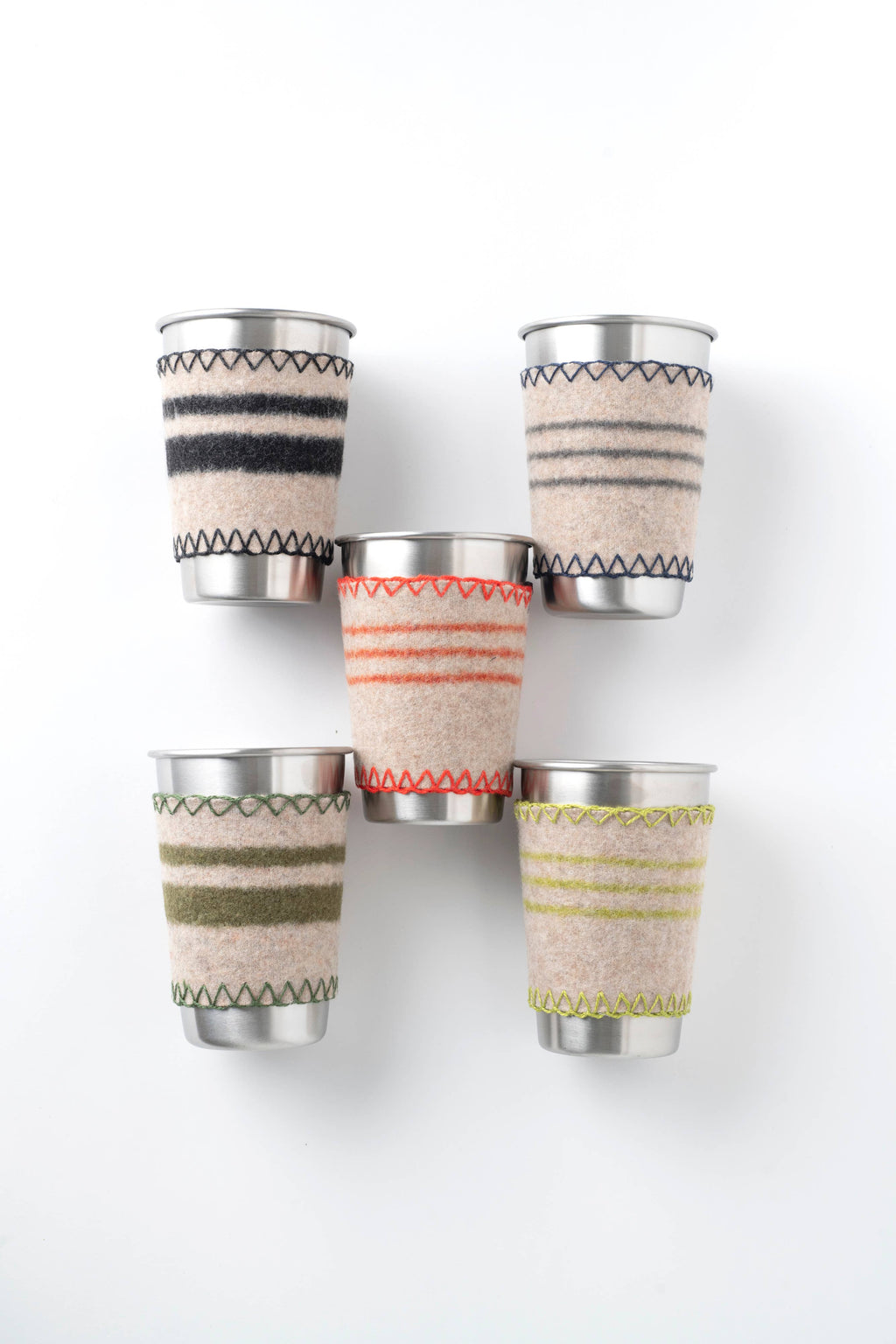 16 oz Steel Cup with Merino Wool Sleeve