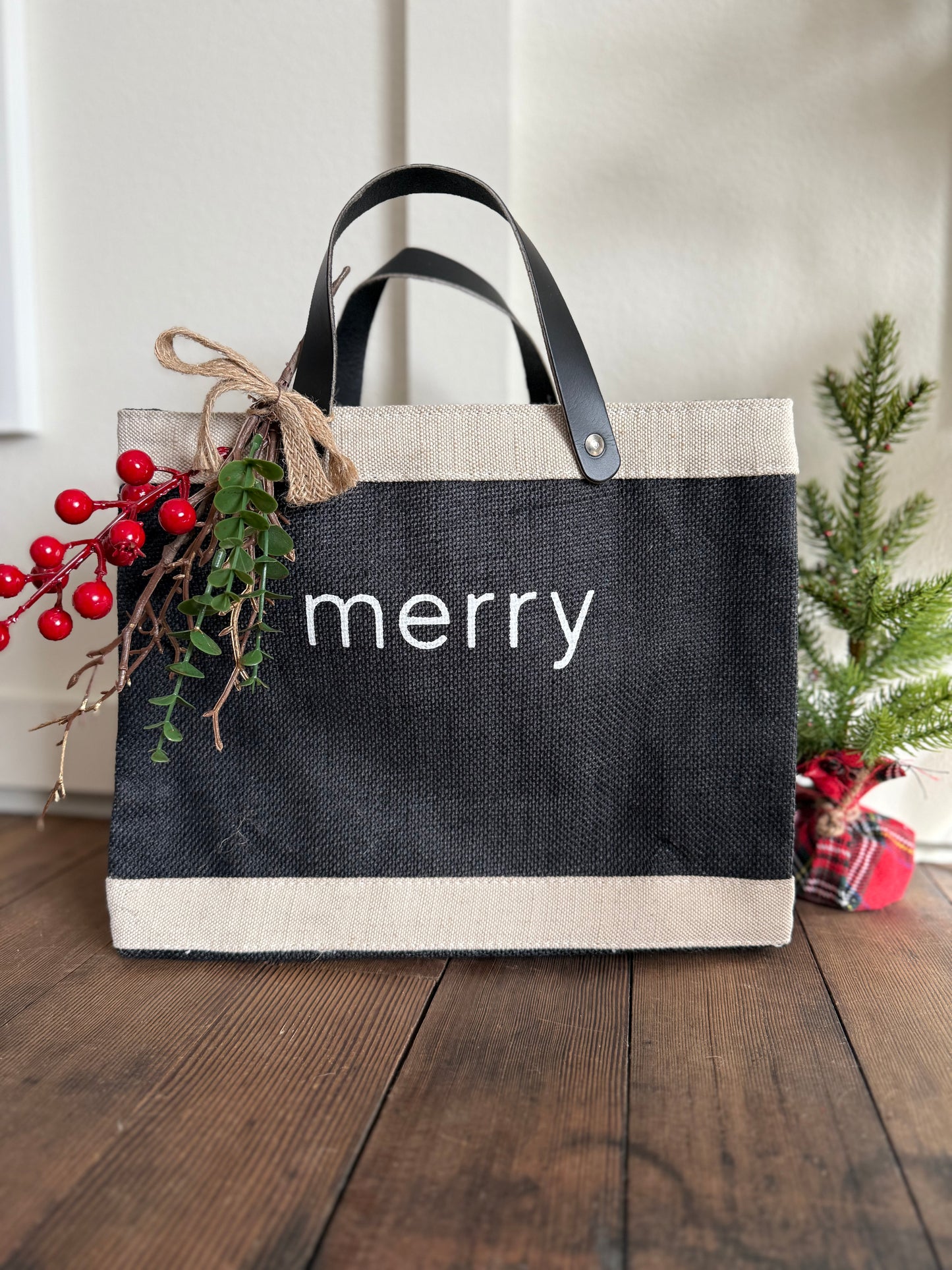 Black Mini Market Tote - Merry
