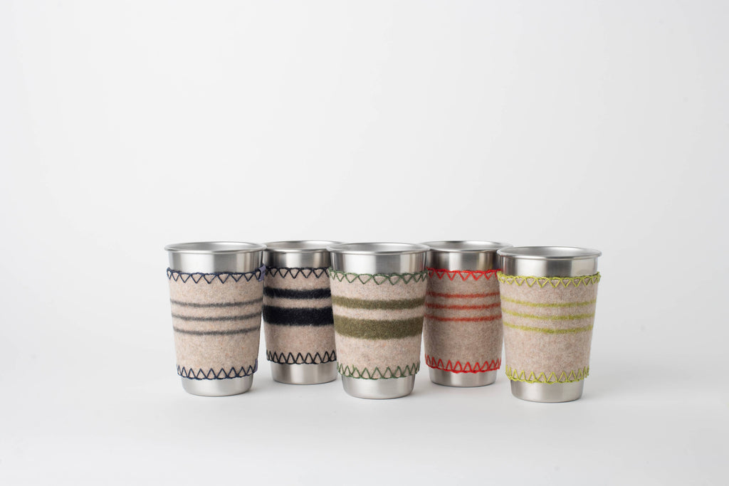 16 oz Steel Cup with Merino Wool Sleeve