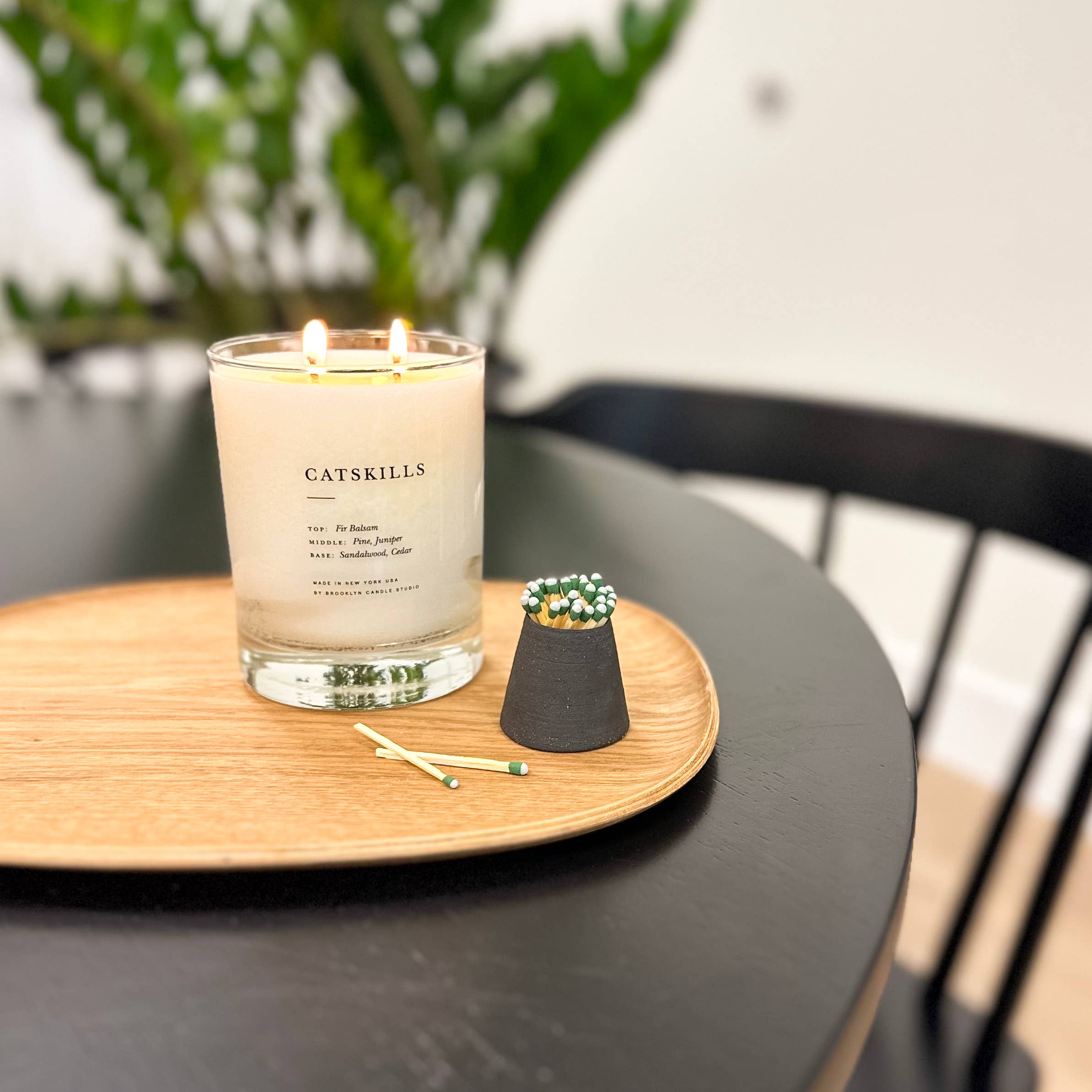 Black Clay Candle Match Striker