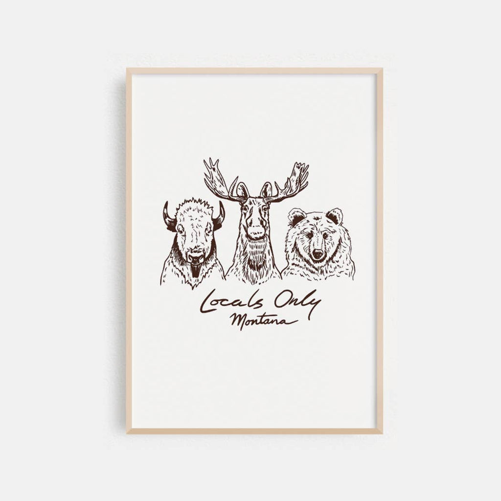 Locals Only Montana Poster