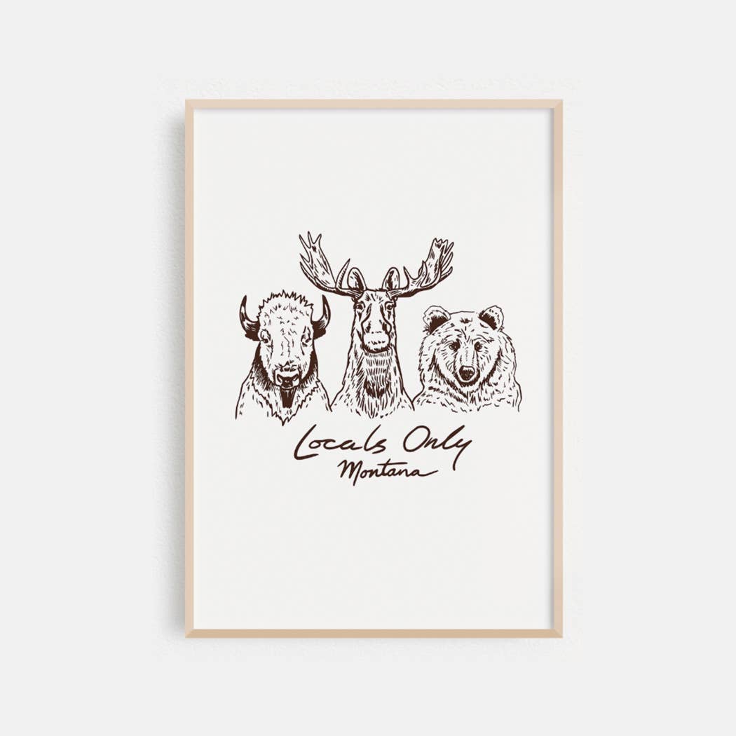 Locals Only Montana Poster