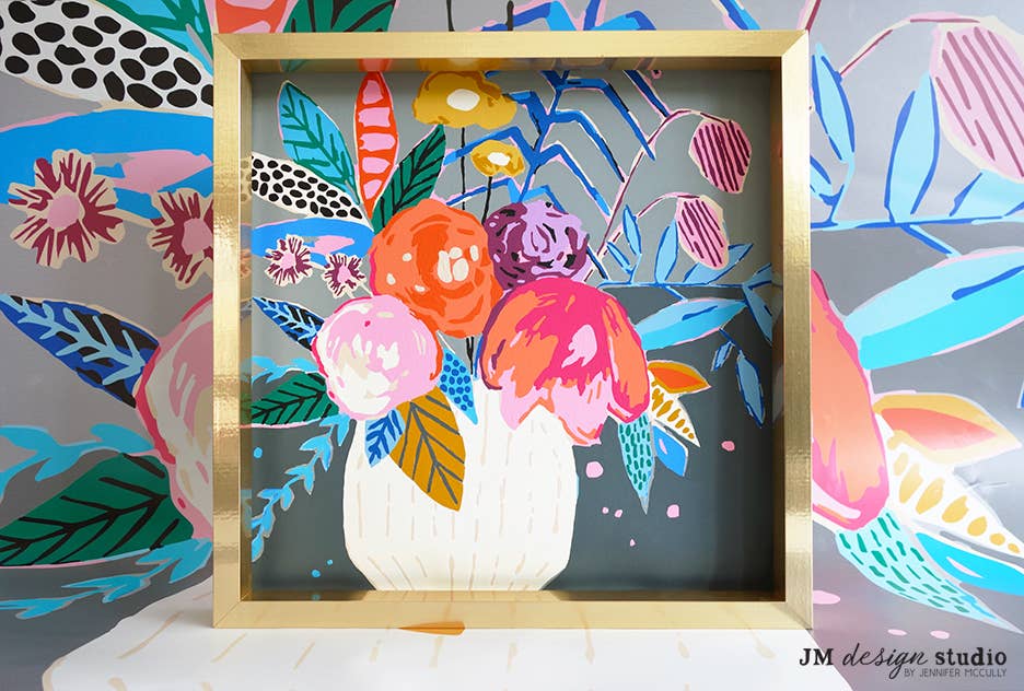 The Abstract Floral Paint by Number Kit