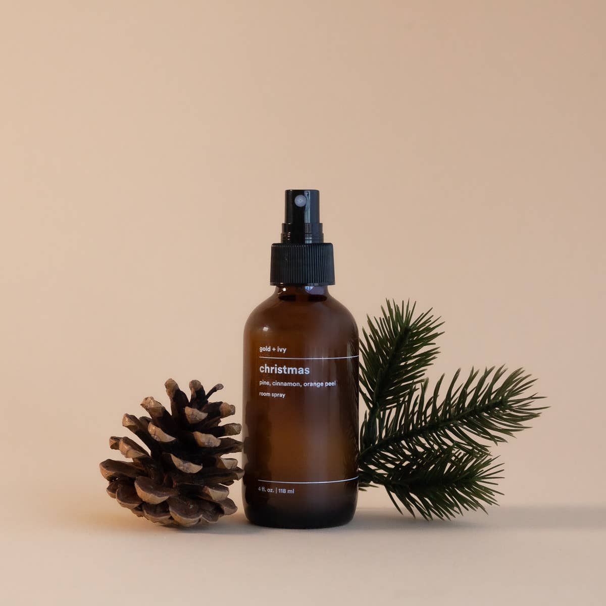 Christmas room + linen spray - pine, cinnamon, orange peel