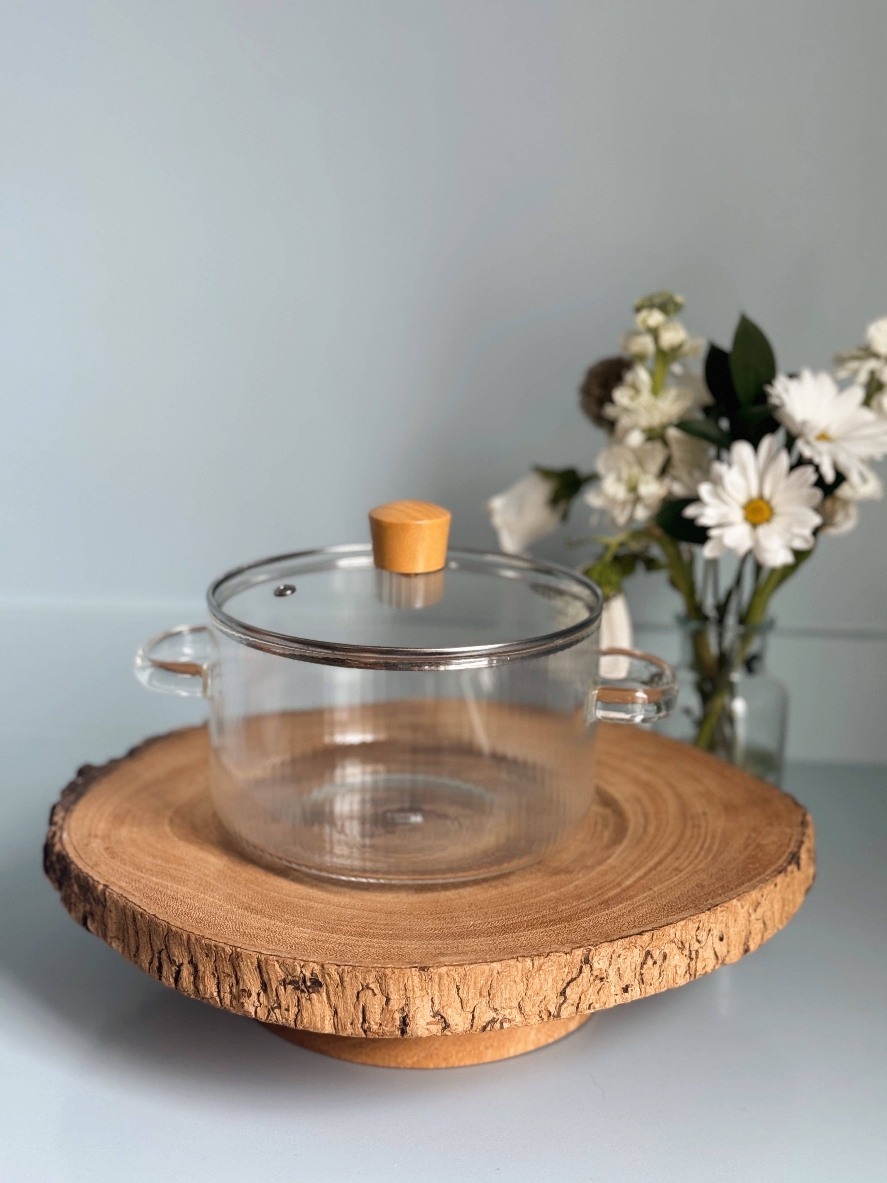 Wood & Glass Simmer Pot   | Stovetop Potpourri