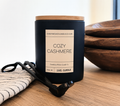 Denim Color Ceramic Jar Candle with Wood Lid