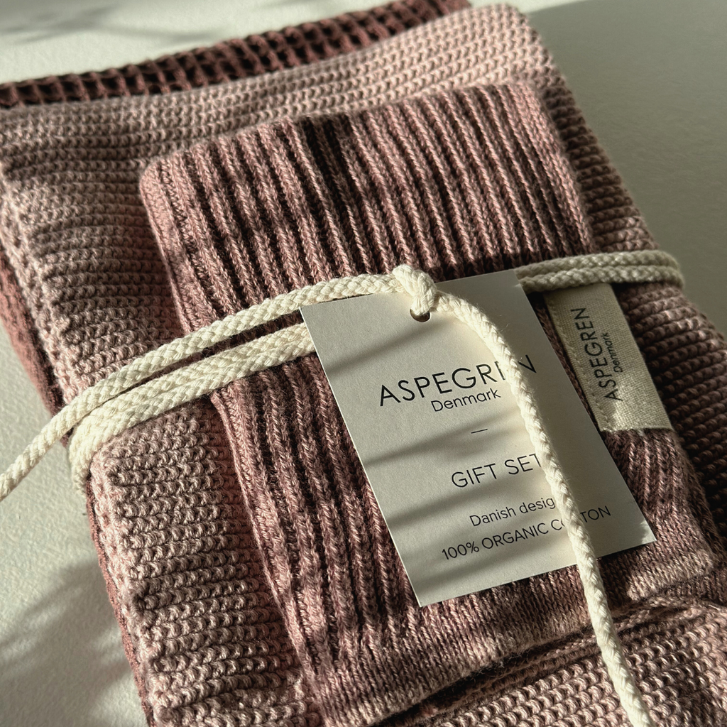 Gift set - 100% Organic cotton - Set of three - Merlot