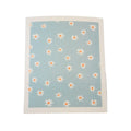 Light Blue with White Flower Swedish Dishcloth