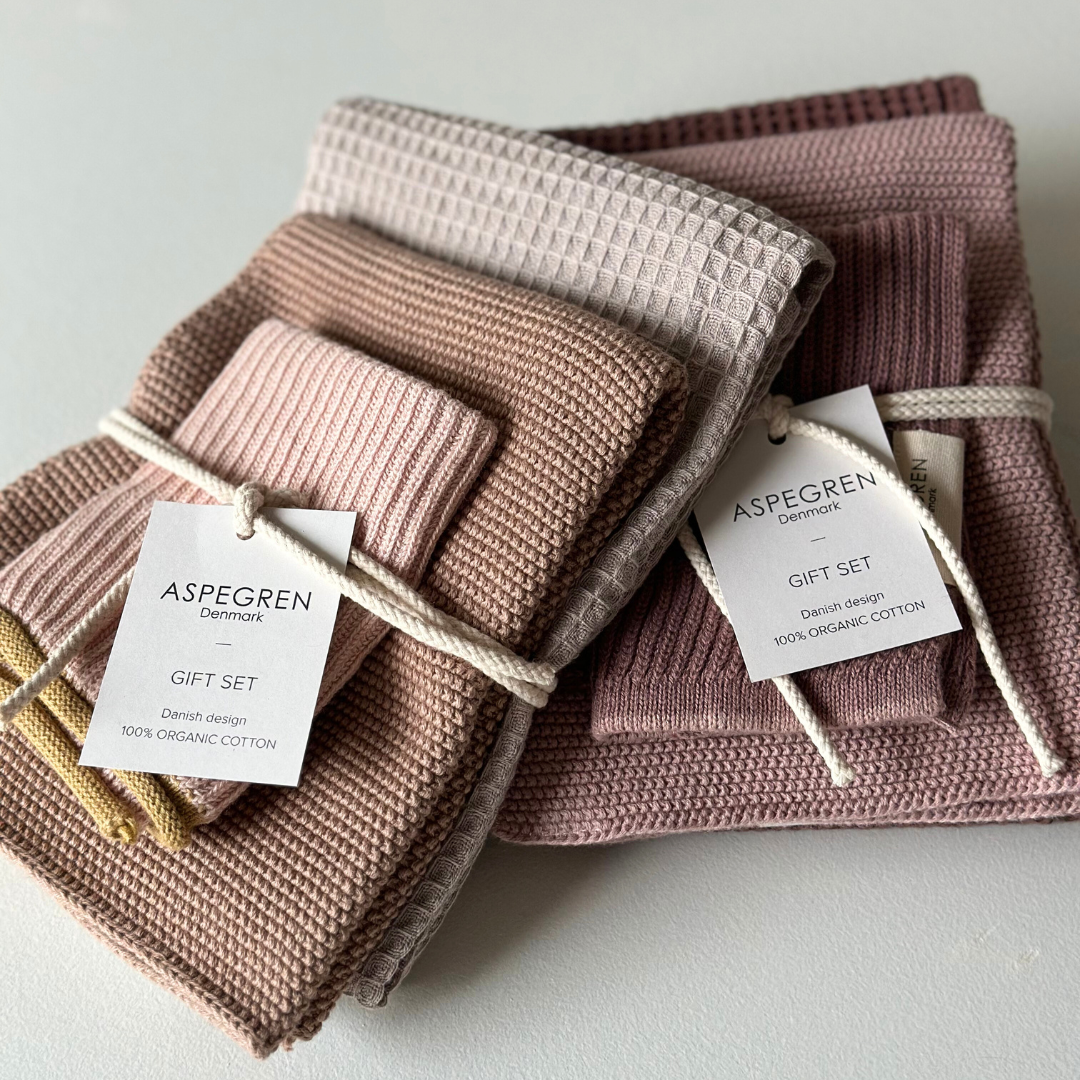 Gift set - 100% Organic cotton - Set of three - Macaron