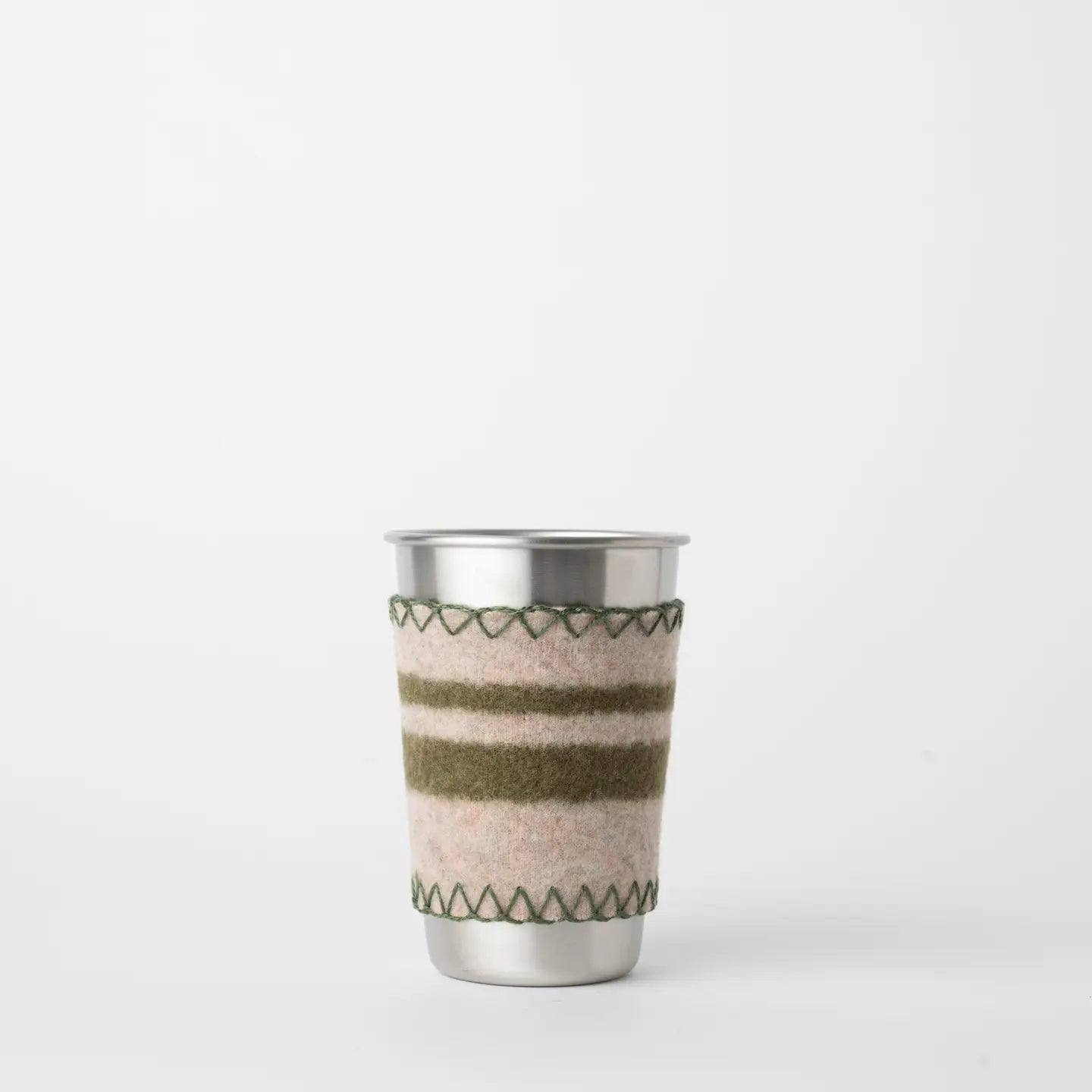 16 oz Steel Cup with Merino Wool Sleeve