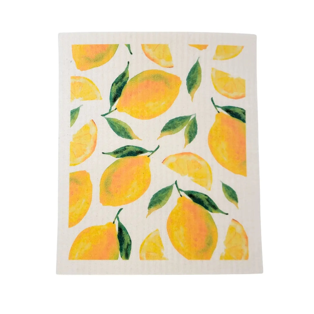 Lemon Patterned Swedish Dishcloth