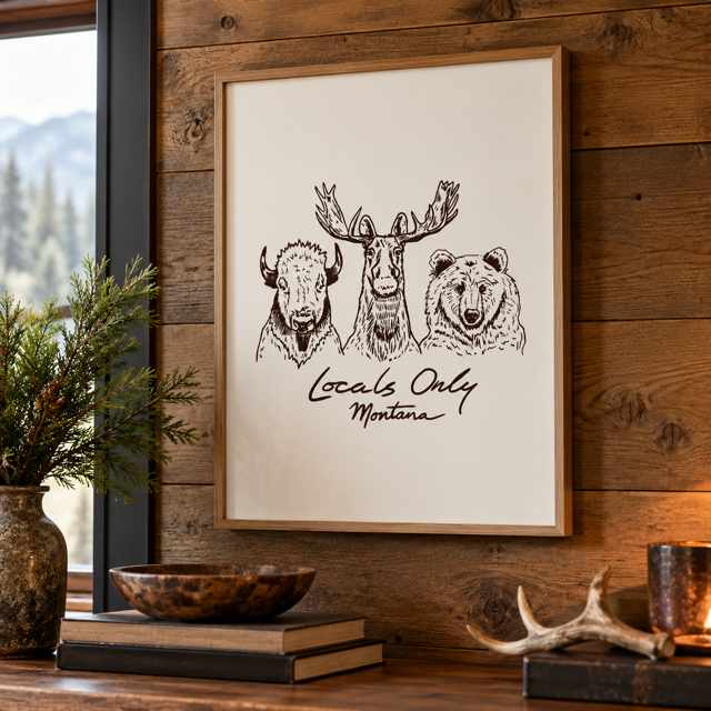 Locals Only Montana Poster