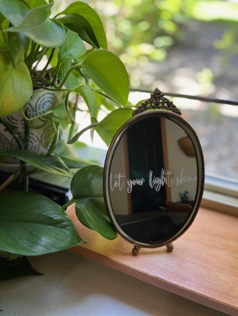 Antique Brass Inspirational Mirrors