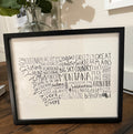 Montana Word Art Print - Big Sky Country