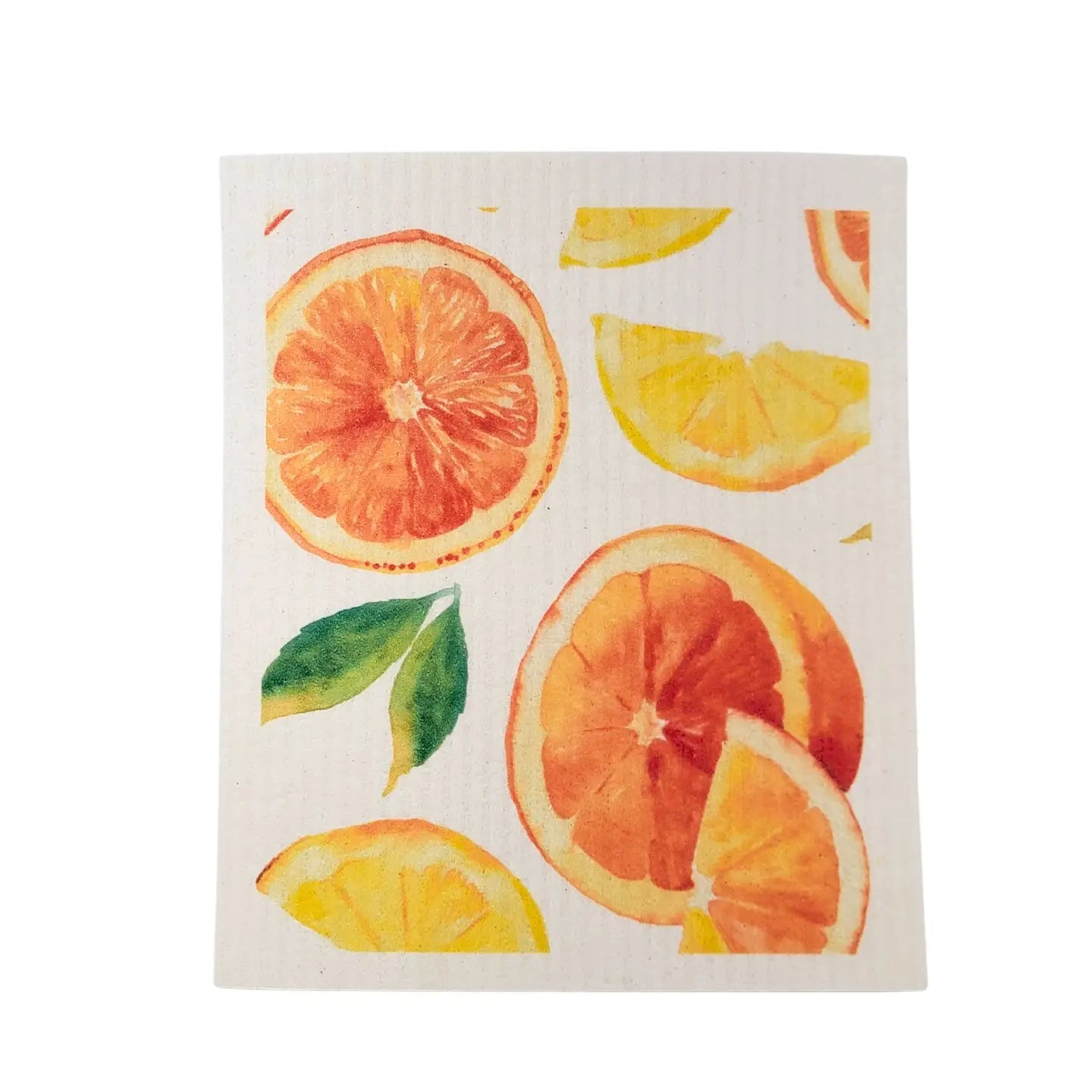 Orange Patterned Swedish Dishcloth