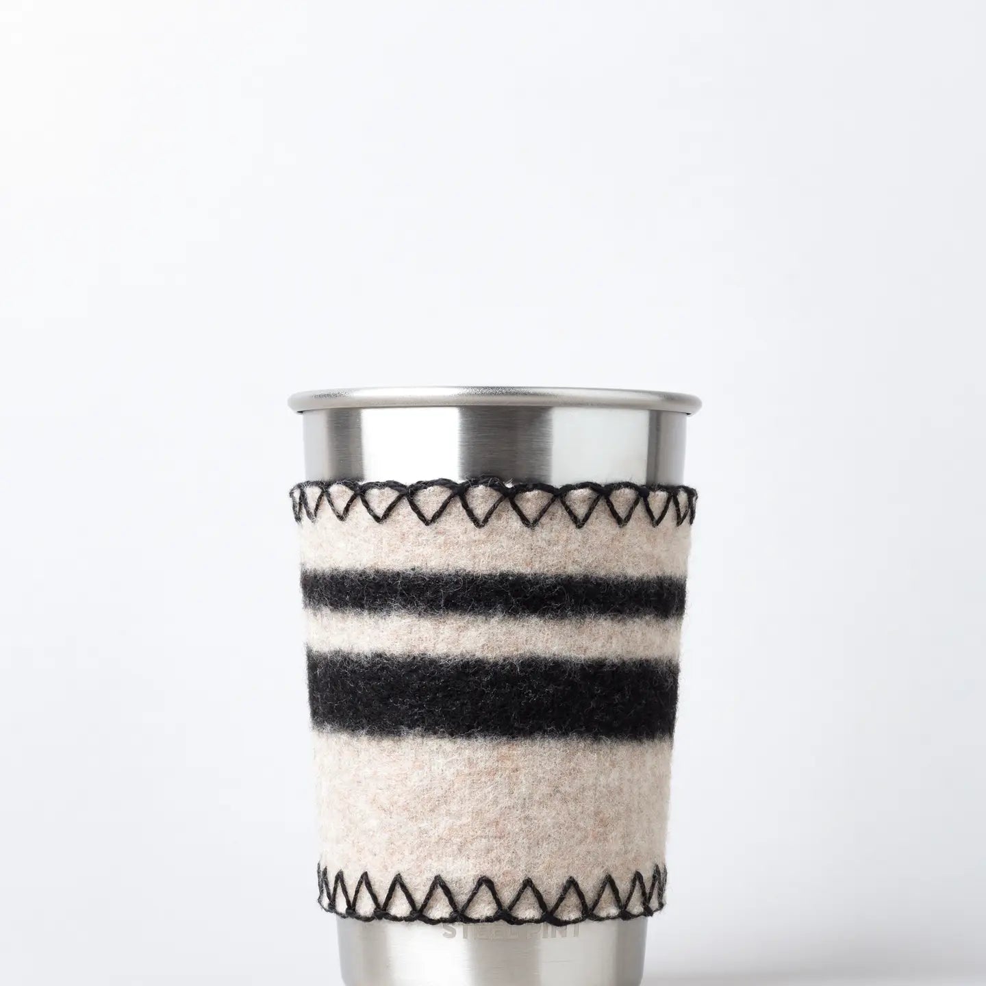 16 oz Steel Cup with Merino Wool Sleeve