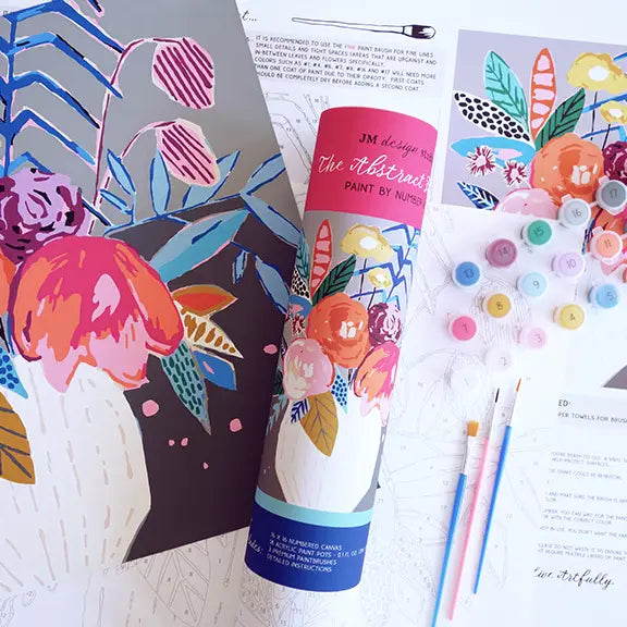 Abstract Floral Paint By Number Kit