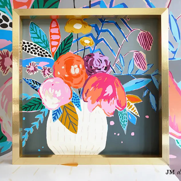 Abstract Floral Paint By Number Kit