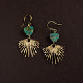 Palm Springs Earrings - Green Teal