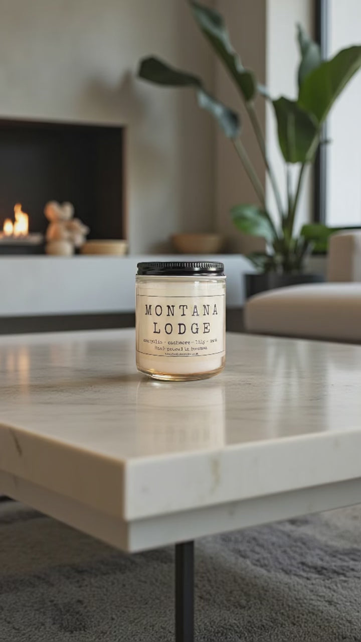Montana Lodge | Cashmere & Musk | Hand-Poured Soy Candle.