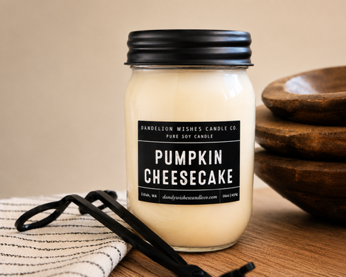 16 oz. Smooth Mason Jar Candle with Matte Black Lid