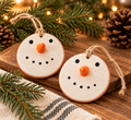 Handmade Melted Snowman Ornament