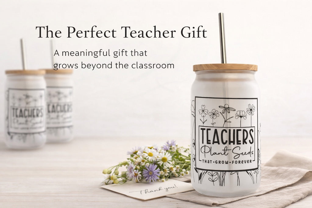 Teachers Plant Seeds That Grow Forever 16oz Libbey Glass Tumbler
