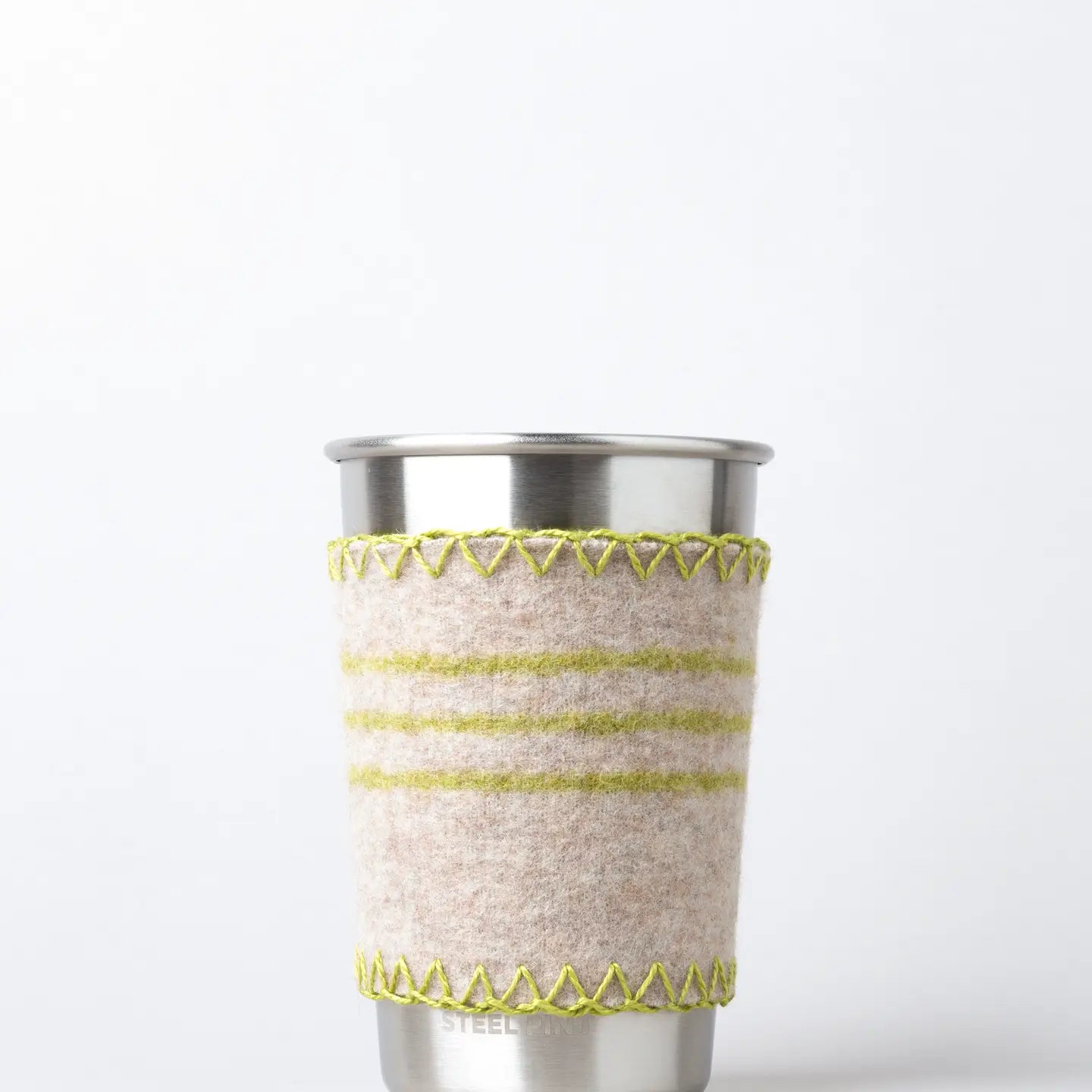 16 oz Steel Cup with Merino Wool Sleeve